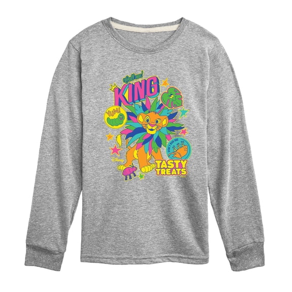 The Lion King - Simba Stickers Boys' Long Sleeve Graphic T-Shirt
