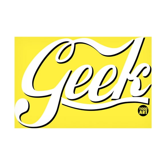 Canvas Wall Art - toddart 'Geek' Wall Art for Living Room, Bedroom, or Office Décor by Trademark Fine Art - 24 x 16 Inches