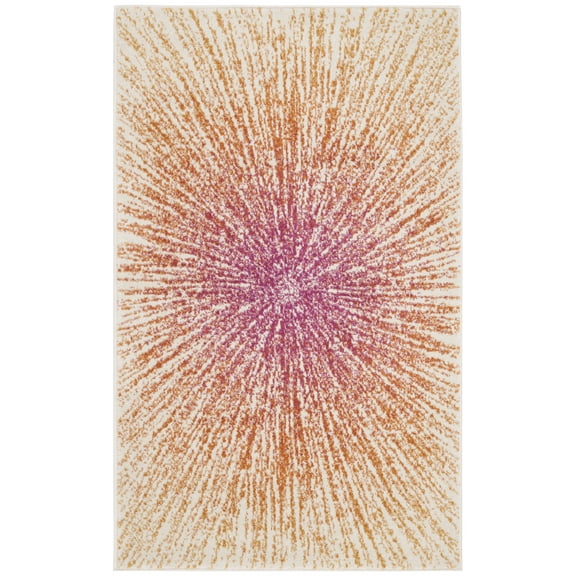 SAFAVIEH Evoke Vana Abstract Area Rug, Fuchsia/Cream, 3' x 5'