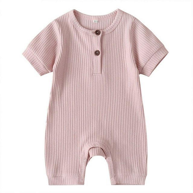 Newborn Baby Short Sleeve Knitted Romper One-Piece Clothes