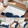 thumbnail image 5 of Rectangle Rug 2x3ft Area Rug,Abstract Marble Stone Texture Area Rugs for Living Room Bedroom,Classic Dark Blue White Floor Mat Non-Slip Non-Shedding Carpet Indoor Accent Rugs, 5 of 9