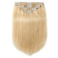 thumbnail image 2 of MY-LADY Extra Thick Clip in 100% Remy Human Hair Extension Double Weft Full Head Natural Hairpiece 110-170g #24 Natural Blonde 20inch, 2 of 10