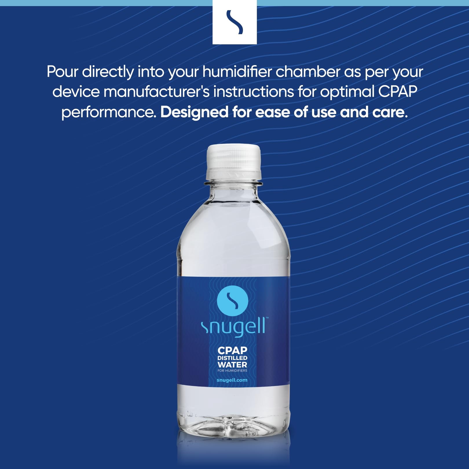 Distilled Water for CPAP Machines by Snugell (8-Pack, 12 oz) – Up to 12 Days Supply – Compact, Travel-Friendly, Clean and Multi-Use