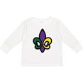 thumbnail image 3 of Inktastic Fleur De Lis Mardi Gras Holiday Boys or Girls Long Sleeve Toddler T-Shirt, 3 of 5