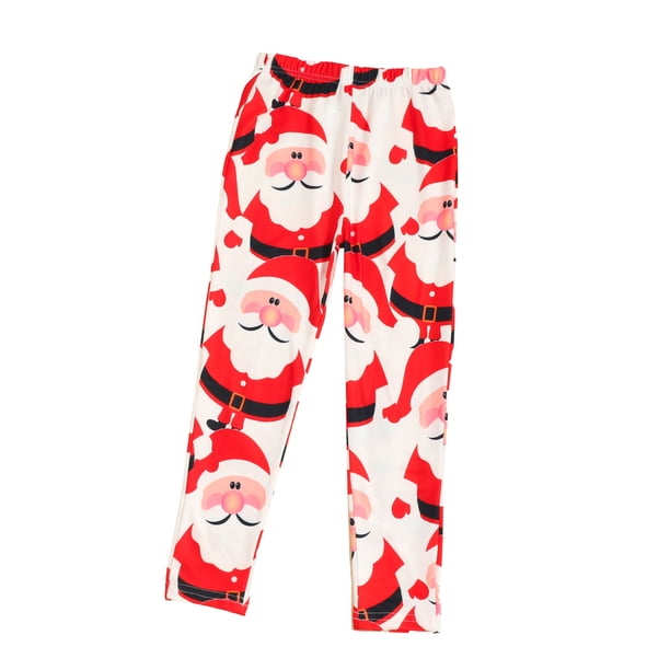 Pantalones Para Niños Estilo Navideño Moda Infantil Pantalones Casuales Niñas Niños Pantalones Caseros Blanco Odeerbi LM103-11058