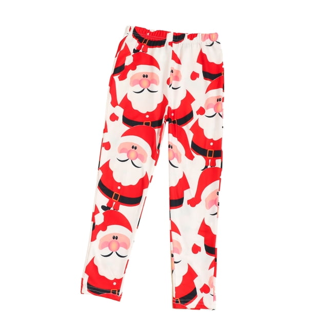 Pantalones Para Niños Estilo Navideño Moda Infantil Pantalones Casuales Niñas Niños Pantalones Caseros Blanco Odeerbi LM103-11058