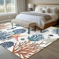thumbnail image 4 of Blue Coral Coastal Area Rugs 8'x10', Washable Small Throw Rugs for Living Room Patio, Summer Beach Starfish Nautical Indoor Outdoor Rug Non-Slip Low Pile Carpet Runner Reversible Floor Mats, 4 of 8