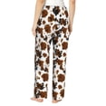 thumbnail image 3 of Daiia Cow Tie Dye Women's Sleep Pant with Pockets and Drawstring,Pajama Pants-Small, 3 of 9