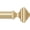 Gold, variant on Black Curtain Rod for Windows 36-120 Inches, 1 Inch Heavy Duty Adjustable Drapery Pole, Modern Window Treatment Rod with Decorative Square Finials, Easy Installation