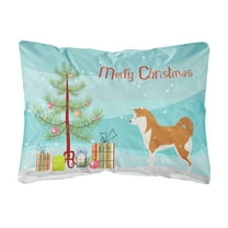 Carolines Treasures BB2990PW1216 Akita Merry Christmas Tree Canvas Fabric Decorative Pillow, 12H x16W, multicolor