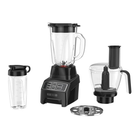 Black+Decker - PowerCrush 3-Speed Food Processor - black
