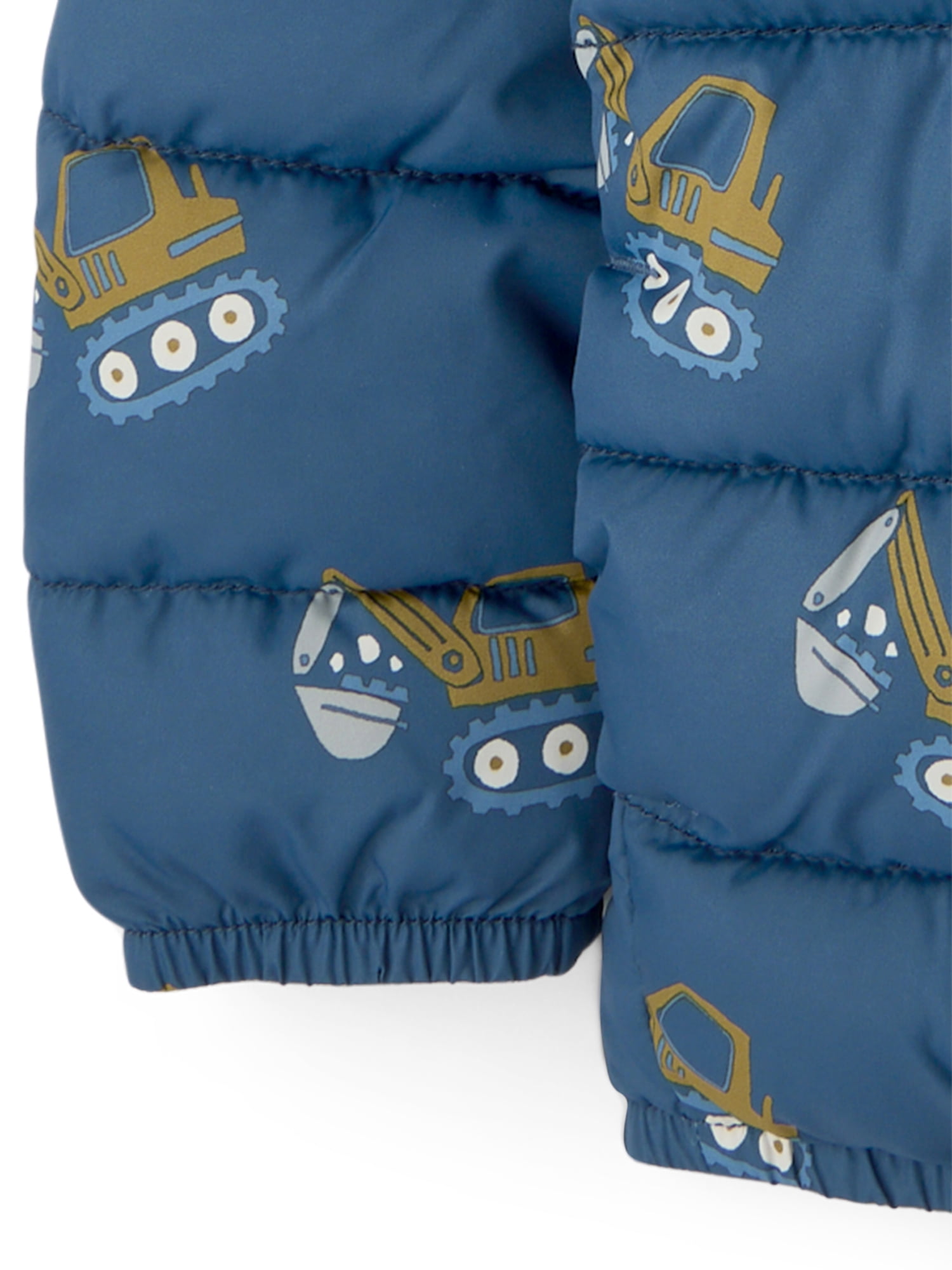 The Children's Place Toddler Boys Long Sleeve Print Hooded Puffer Jacket, Sizes 12M-5T