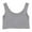 Grey, variant on Women’s 30CM U-Neck Crop Cami Top – Short Length Adjustable Spaghetti Strap Summer Tank, Cropped Solid Layering Vest Grey M