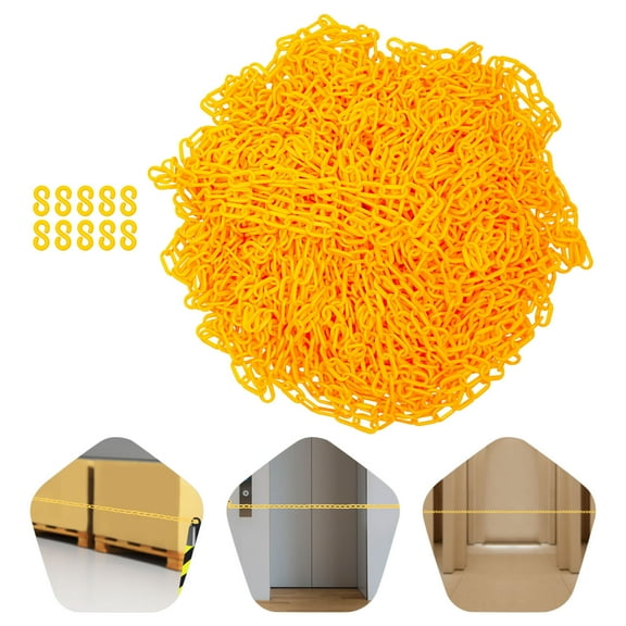 Plastic Barrier Chain Yellow Chain Safety Chain Barrier Fits Crowd Control 200ft