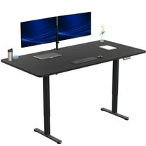 VIVO Electric Dual Motor 71” x 36” Standing Desk, Black Top, Black Frame