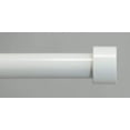 thumbnail image 2 of N Urbanest Glossy White Adjustable End Cap Curtain Rod Set, 84”-120” - 28”-48”, 2 of 2