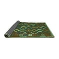 thumbnail image 2 of Ahgly Company Indoor Square Oriental Turquoise Blue Traditional Area Rugs, 7' Square, 2 of 4