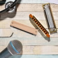 thumbnail image 4 of CRILSTYLEO 3Pcs Baby Harmonica Light Brown Wood Musical Instrument For Fun Home Activities, 4 of 6