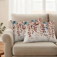 thumbnail image 2 of Orange Eucalyptus Leaves Outdoor Waterproof Pillow Covers, Botanical Fall Rustic Beige Decorative Rectangle Throw Pillowcase Sofa Cushion Sham for Patio/Couch/Chair, 20"x12" 2 Pack, 2 of 8