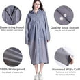 thumbnail image 3 of Rain Coat Poncho for Adult,2 Pack Women Men Reusable Raincoats Emergency with Hood and Drawstring, 3 of 7