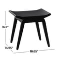 thumbnail image 3 of DecMode Wood Curved Stool, Black, 3 of 11