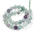 thumbnail image 3 of Natural Fluorite Beads Strands Round with Faceted 6-6.5x6-6.5mm Hole: 0.9mm 63pcs/strand 15.35''(39cm), 3 of 5