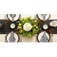 thumbnail image 4 of DII Everday, Easy to Clean Indoor/Outdoor Woven Vinyl 14x72" Double Border Table Runner, Black, 4 of 8