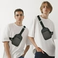 thumbnail image 3 of LAICAIW Mini Sac Bandoulière-Hommes Femmes Petit Sac Bandoulière Imperméable Sac de Poitrine Décontracté pour Téléphone pour Voyage Randonnée, 3 of 6