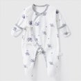 thumbnail image 2 of CAUYDY Preemie Boy Coming Home Outfits Baby Clothing Fall Winter Newborn Long Sleeve Sleepers Infant Boys Cute Romper Bodysuit 0 3 6 9 12 18 24 Months Dark Gray for Sizes Newborn, 2 of 6