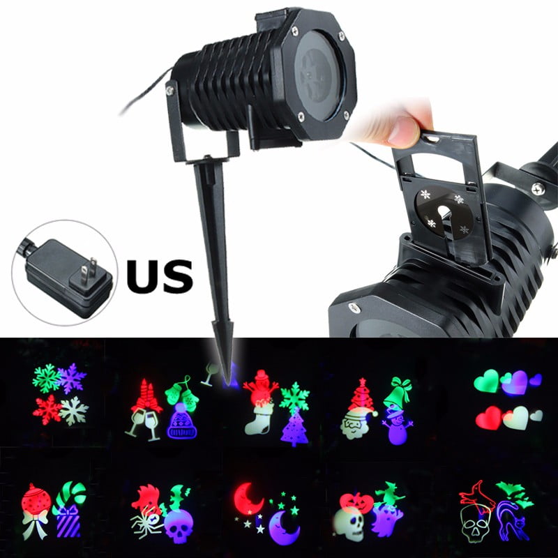 10 Pattern 12W Projector Light LED Spotlight Outdoor Landscape Lighting ...