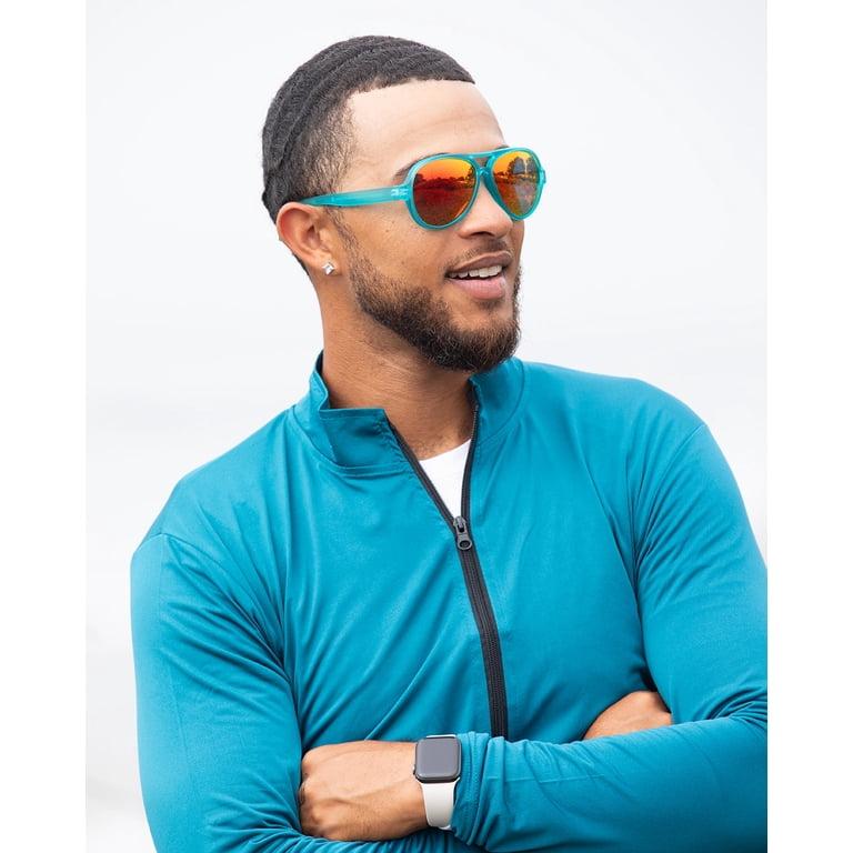 Polarized Oversized Aviator Sunglasses Recycled Plastic Eco-Friendly Amador Matte Gold/Natural Beechwood Aviator Polarized  main image 4