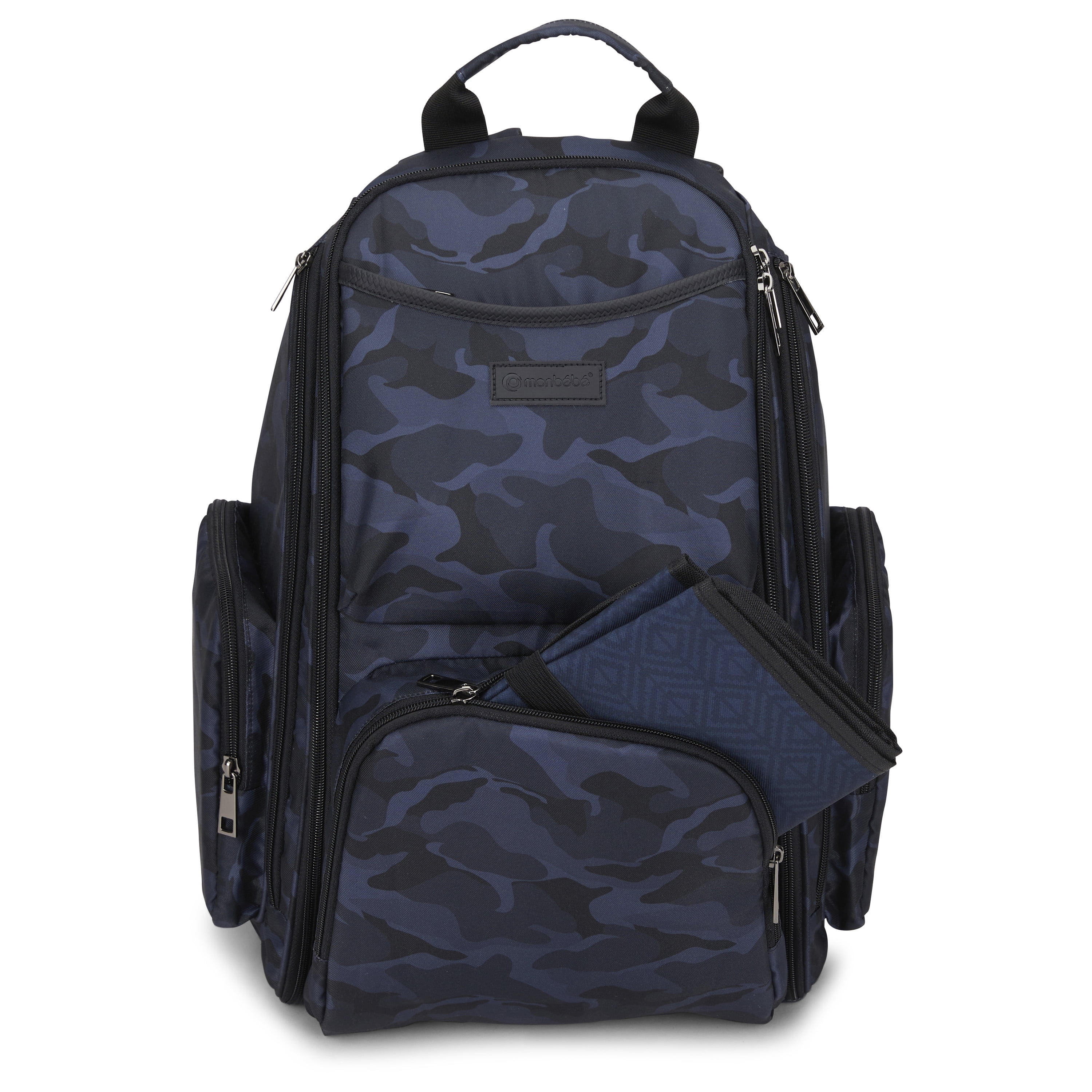 Monbebe Metro Diaper Bag Backpack with Changing Pad, Navy Camo