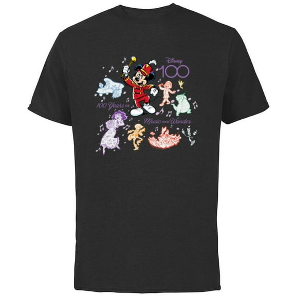 Disney 100 Years of Music and Wonder Tuneful Team D100 - Short Sleeve Cotton T-Shirt for Adults - Customized-Black