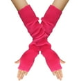 thumbnail image 2 of Ruimatai Gloves for Women Winter Gloves Warm Wool Knit with Thermal Thinsulate Lined for Cold Weather Women Winter Wrist Arm Warmer Solid Knitted Long Fingerless Gloves Mitten, 2 of 5