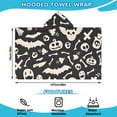 thumbnail image 2 of Halloween Spooky Elements Hooded Bath Towel，50"x30" for Ages 3 To 12 Kids, Quick Dry Lightweight Soft Microfiber Hood Beach Towel Cover Up for Kids, 2 of 7