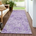 thumbnail image 6 of Addison Rugs Chantille Indoor/Outdoor Traditional Damask Lavender Washable Runner Rug, 2'3" x 7'6", 6 of 6