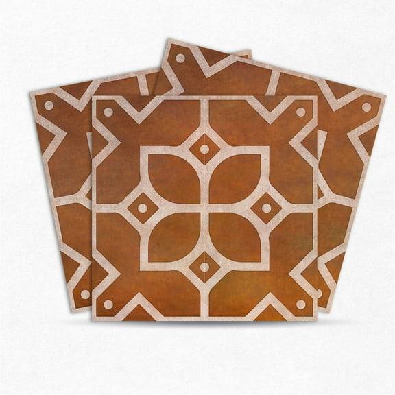 Mosaicowall Vinyl Floor Tiles for Home 12 Pcs (6 x 6) FST005