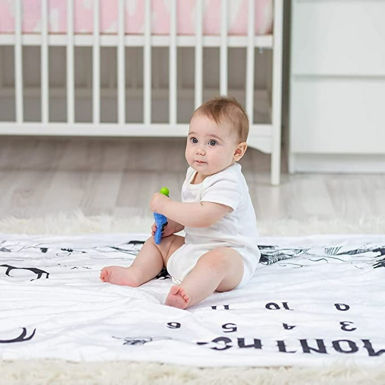 Kemina Blankets Monthly Milestone Blanket for Boy Milestone Blanket for Baby Boy Woodland Nursery Decor Baby Milestone Blanket Includes Brown Wreath Deer Milestone Blanket for Newborn 60x40 Walmart ...