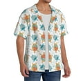 thumbnail image 2 of KLL Sea Turtle Print Men's Shirt Short Sleeve Button Down Summer Cuba Beach Shirts- Small, 2 of 5