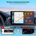 thumbnail image 5 of téreo inalámbrico de doble DIN para coche con Apple CarPlay/Android Auto, pantalla Carplay para coche, control de voz con cámara de rpaldo, Bluetooth, navegación, Mirror Link (10.1 pulgadas), 5 of 5