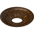 thumbnail image 3 of Ekena Millwork 11 3/8"OD x 3 5/8"ID x 1 1/8"P Leaf Ceiling Medallion (Fits Canopies up to 4 3/4"), Hand-Painted Root Beer Crackle, 3 of 7