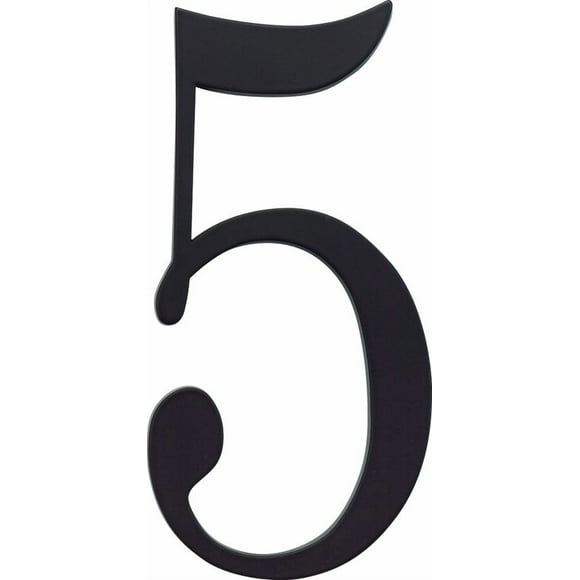 Atlas Homewares TRN5-BL 6-Inch The Traditionalist House Number-5, Matte Black