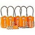 thumbnail image 3 of 6 Pack TSA Approved Travel combination cable Luggage Locks for Suitcases & Backpacks - Orange, 3 of 4