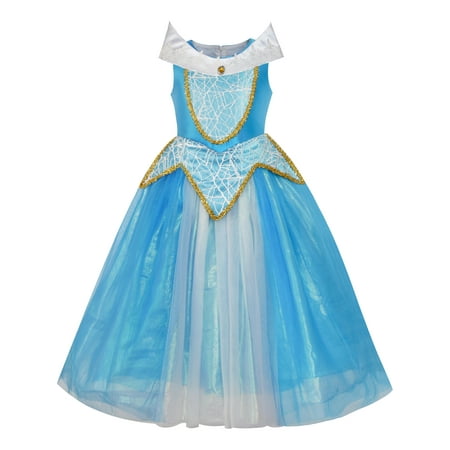 Princess Aurora Costume Briar Rose Dress Up Blue 5