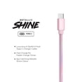 thumbnail image 4 of Powertek USB-A to USB-C Metallic Shine Pastel Cable - Pink, 4 of 6