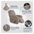 thumbnail image 2 of Waterproof Suede Stretch Recliner Slipcover, Anti-Slip Recliner Chair Cover With Side Pockets Armchair Covers Sofa Slipcover Recliner Cover Furniture Protector-Taupe, 2 of 7