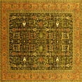 thumbnail image 1 of Ahgly Company Indoor Square Oriental Yellow Industrial Area Rugs, 5' Square, 1 of 4