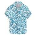 thumbnail image 7 of Yteetum Men's T ShirtsHawaiian Floral Print T Shirts Casual Button Down Short Sleeve Lapel Beach Summer T-Shirts, 7 of 7