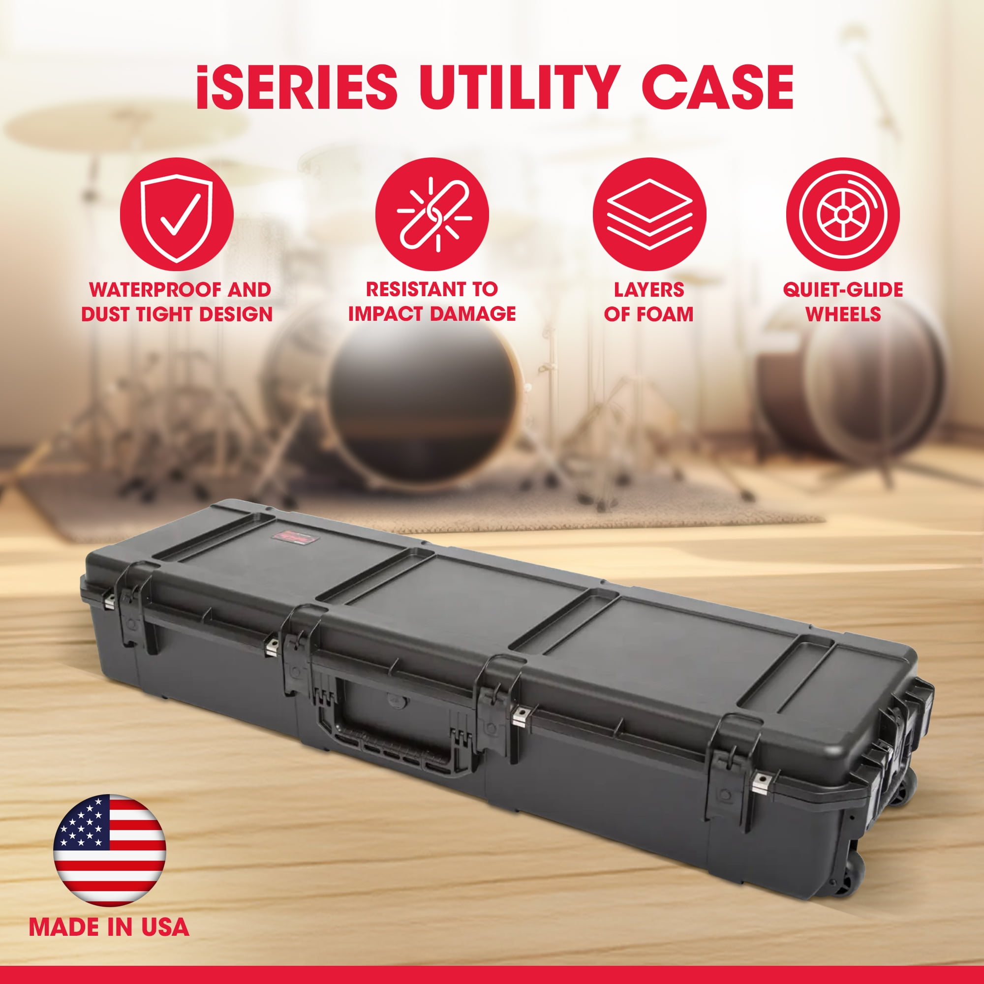 SKB iSeries 5616-9 Waterproof Utility Hard Case with Layered Foam