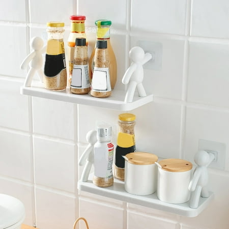 

Qurein Bathroom Wall Hanging Human Guardrail Hook Storage Rack Kitchen Dtorage Rack